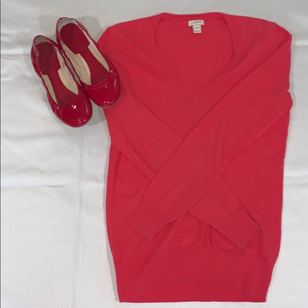 Pink JCrew vneck